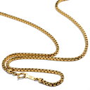 ネックレス チェーン 18金 イエローゴールド ベネチアンチェーン 幅2.3mm 長さ60cm|鎖 K18YG k18 18k 貴金属 ジュエリー レディース メンズ