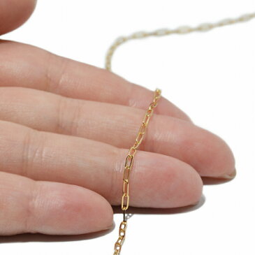 ネックレス チェーン 18金 イエローゴールド カットも入ったフラットなチェーン 幅1.6mm 長さ60cm|鎖 K18YG 18k 貴金属 ジュエリー レディース メンズ 母の日 プレゼント ギフト 無料ラッピング