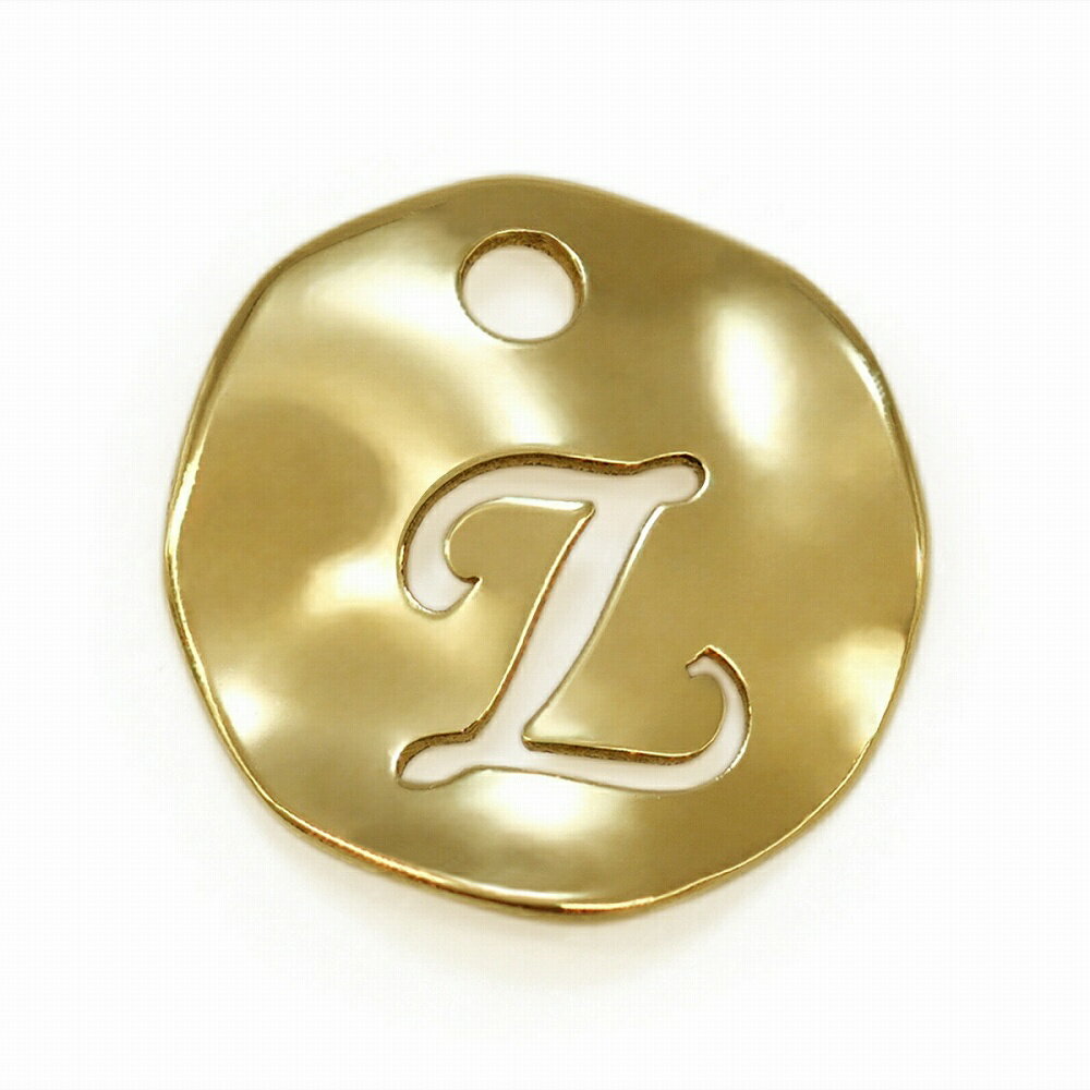 【1個売り】 チャームパーツ 18金 イエローゴールド Z イニシャルチャーム ラウンド型 穴開き 縦7.5mm 横7.0mm アルファベット 文字|手芸用品 ...