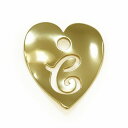 【1個売り】 チャームパーツ 18金 イエローゴールド C イニシャルチャーム ハート型 穴開き 縦8.0mm 横7.0mm アルファベット 文字|手芸用品 金...