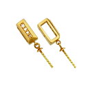 【1個売り】 バチカン付きつきさしパーツ 18金 イエローゴールド パール用ヒートン 0.04ctのダイヤモンド4個付き ペンダントトップ用 真珠 ビーズ|手芸...