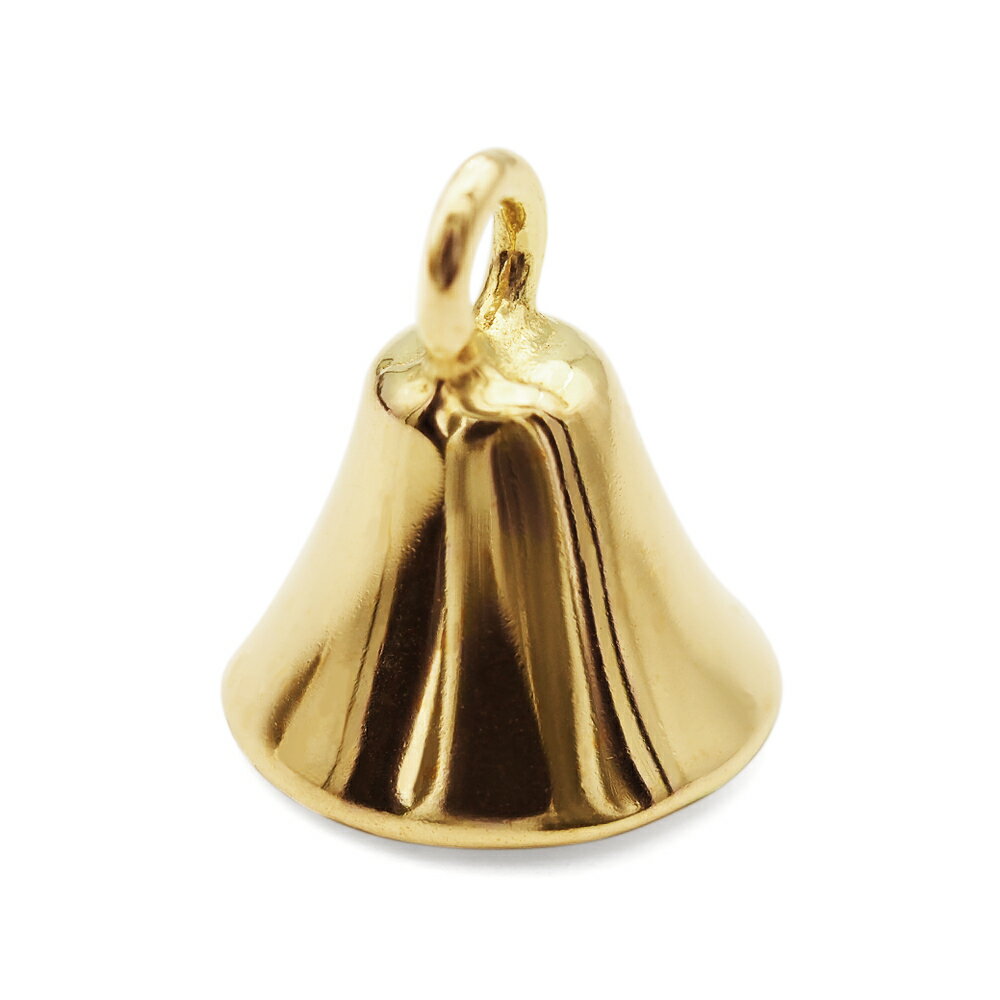 【1個売り】 チャームパーツ 18金 イエローゴールド ベル型チャーム 縦6.5mm 横5.0mm 鈴|手芸用品 金具 飾り パーツ 部品 K18YG k18 ...