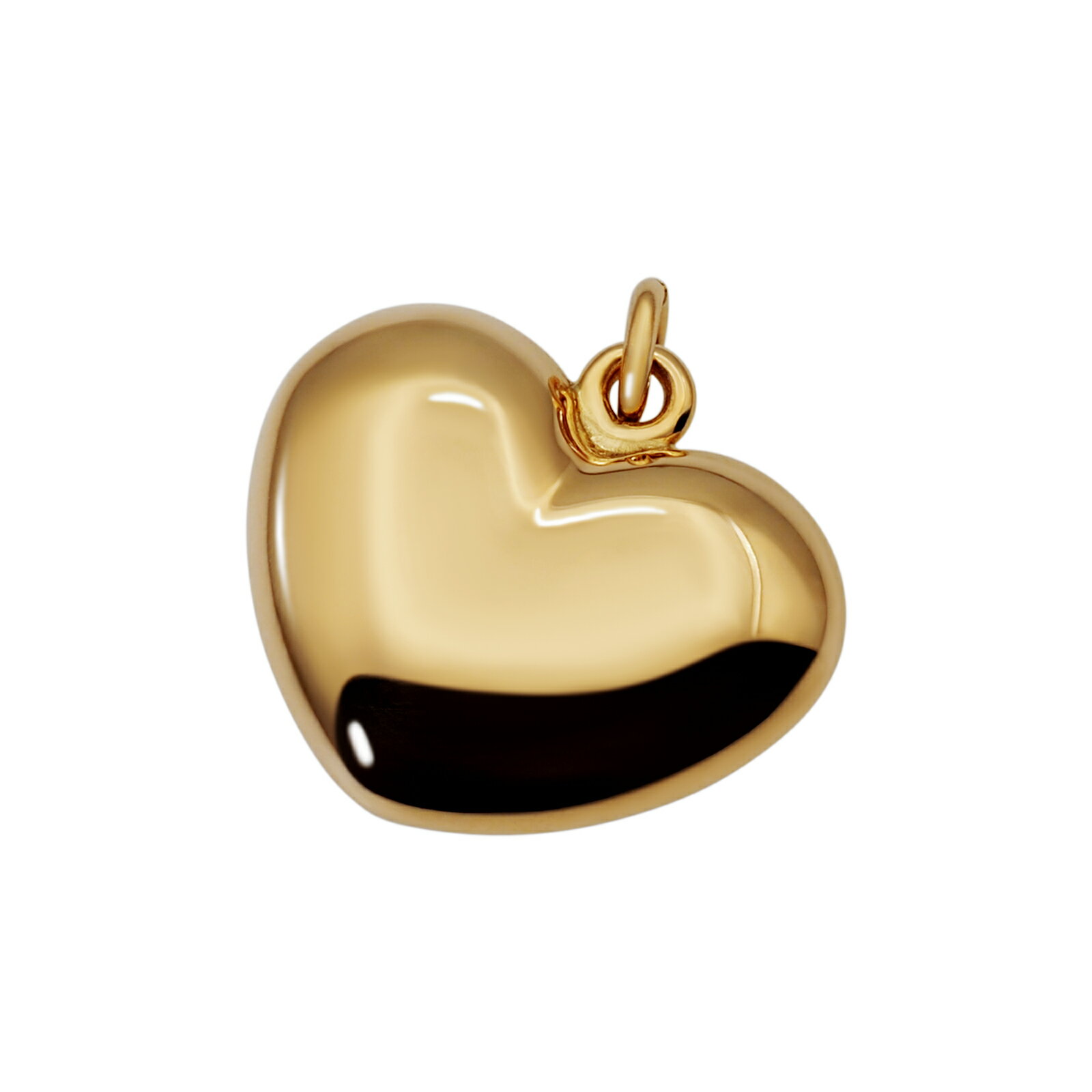 【1個売り】 チャームパーツ 18金 イエローゴールド ハート型チャーム 中空タイプ 縦9.5mm 横10.0mm|手芸用品 金具 飾り パーツ 部品 K18Y...
