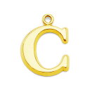 【1個売り】 チャームパーツ 18金 イエローゴールド C イニシャルチャーム Mサイズ 中空タイプ 縦12.0mm 横11.0mm アルファベット 文字|手芸用品 金具 飾り パーツ 部品 K18YG k18 18k 貴金属