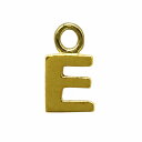 【1個売り】 チャームパーツ 18金 イエローゴールド E イニシャルチャーム SSサイズ 縦4.5mm 横4.0mm アルファベット 文字|手芸用品 金具 飾り パーツ 部品 K18YG k18 18k 貴金属