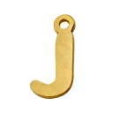 【1個売り】 チャームパーツ 18金 イエローゴールド J イニシャルチャーム 手書き風フォント 縦6.0mm 横3.0mm アルファベット 文字|手芸用品 金...