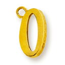 【1個売り】 チャームパーツ 18金 イエローゴールド 0 ナンバーチャーム 数字|手芸用品 金具 飾り パーツ 部品 K18YG k18 18k 貴金属