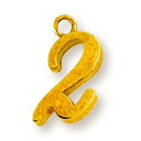 【1個売り】 チャームパーツ 18金 イエローゴールド 2 ナンバーチャーム 数字|手芸用品 金具 飾り パーツ 部品 K18YG k18 18k 貴金属
