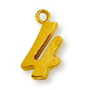 【1個売り】 チャームパーツ 18金 イエローゴールド 4 ナンバーチャーム 数字|手芸用品 金具 飾り パーツ 部品 K18YG k18 18k 貴金属
