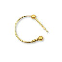 【1個売り】 ピアスパーツ 18金 イエローゴールド チェンジピアスパーツ 線径0.90mm 縦15.0mm|手芸用品 金具 飾り パーツ 部品 K18YG k18 18k 貴金属
