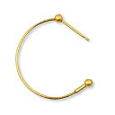 【1個売り】 ピアスパーツ 18金 イエローゴールド チェンジピアスパーツ 線径0.90mm 縦25.0mm|手芸用品 金具 飾り パーツ 部品 K18YG k18 18k 貴金属