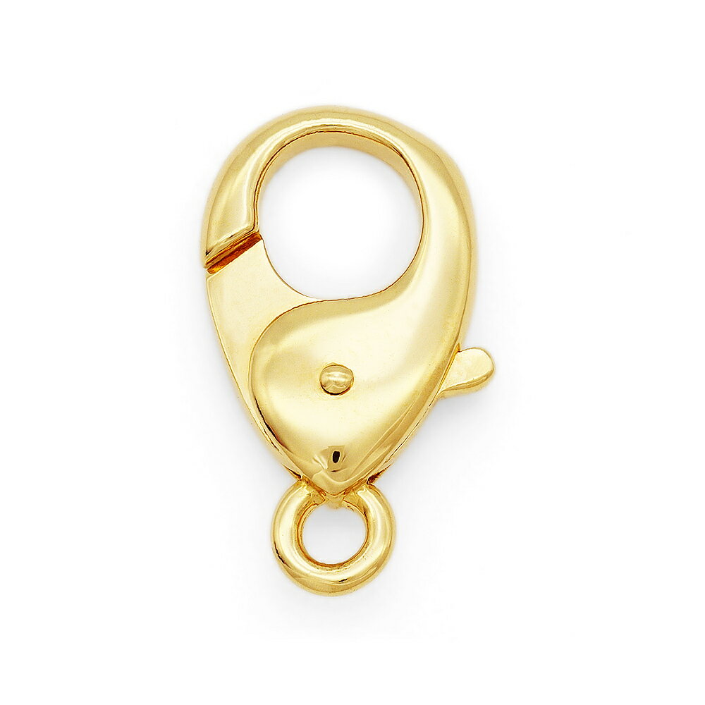 【1個売り】 留め具 18金 イエローゴールド フック 縦20.0mm 横11.0mm カニカン カニ環 クラスプ|手芸用品 金具 飾り パーツ 部品 K18Y...