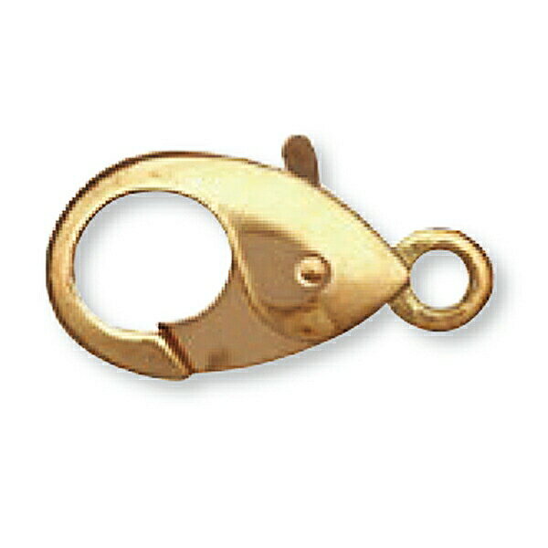 【1個売り】 留め具 18金 イエローゴールド フック 縦23.0mm 横12.0mm カニカン カニ環 クラスプ|手芸用品 金具 飾り パーツ 部品 K18Y...