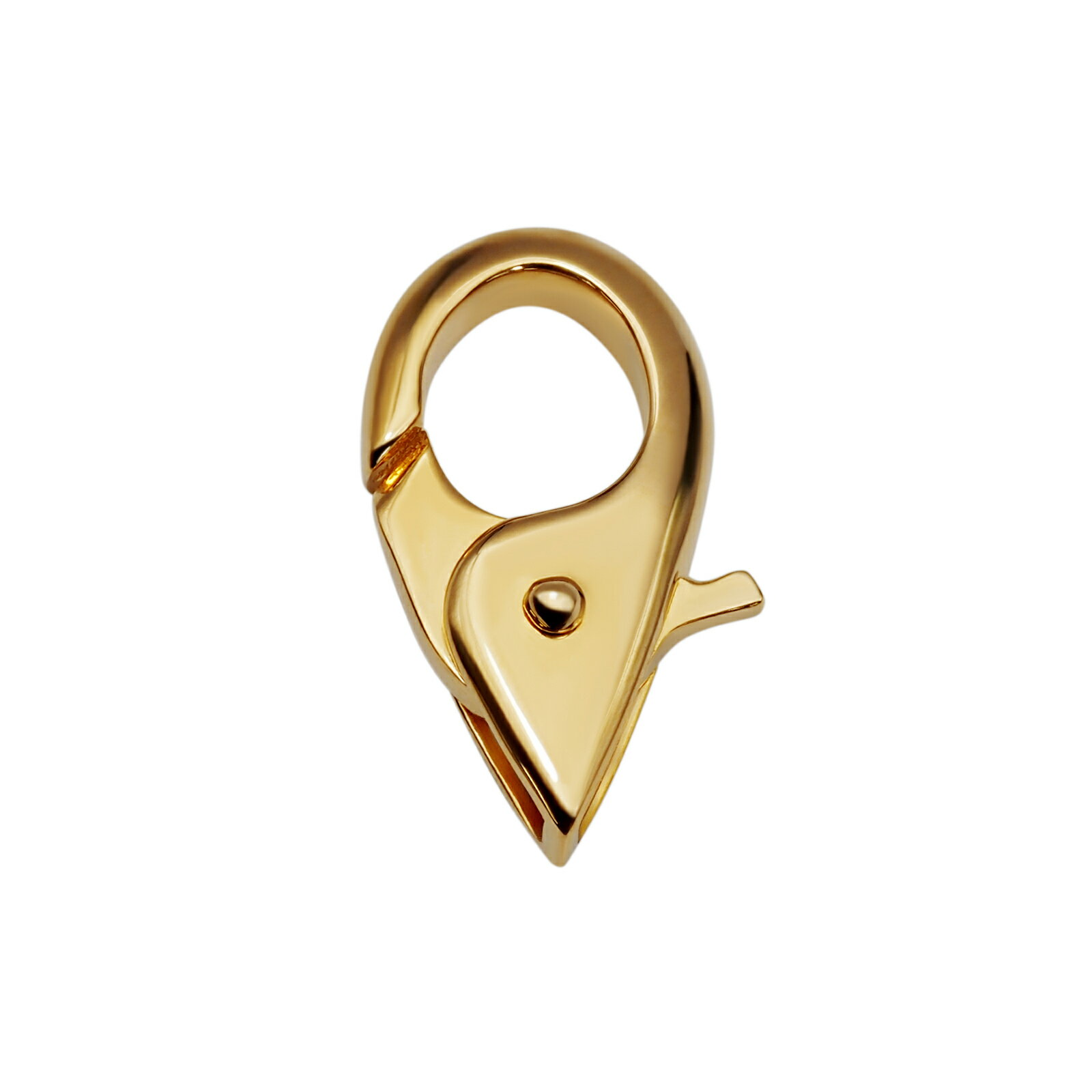 【1個売り】 留め具 18金 イエローゴールド 小フック 縦13.5mm 横7.0mm カニカン カニ環 クラスプ|手芸用品 金具 飾り パーツ 部品 K18Y...