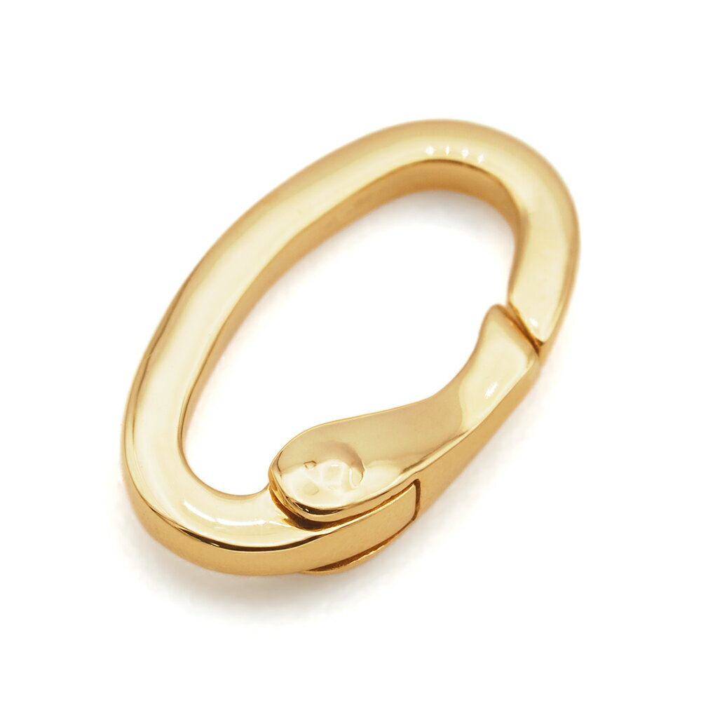 【1個売り】 留め具 18金 イエローゴールド リング型フリーフック 縦16.0mm 横9.0mm カニカン カニ環 クラスプ|手芸用品 金具 飾り パーツ 部...