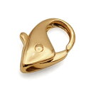 【1個売り】 留め具 18金 イエローゴールド 小フック 縦8.0mm 横5.5mm カニカン カニ環 クラスプ|手芸用品 金具 飾り パーツ 部品 K18YG...