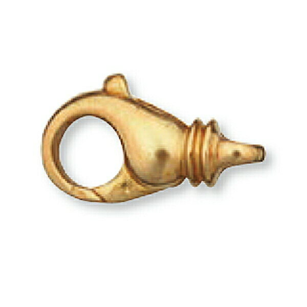 【1個売り】 留め具 18金 イエローゴールド 溝入りフック 縦20.0mm 横12.0mm カニカン カニ環 クラスプ|手芸用品 金具 飾り パーツ 部品 K...