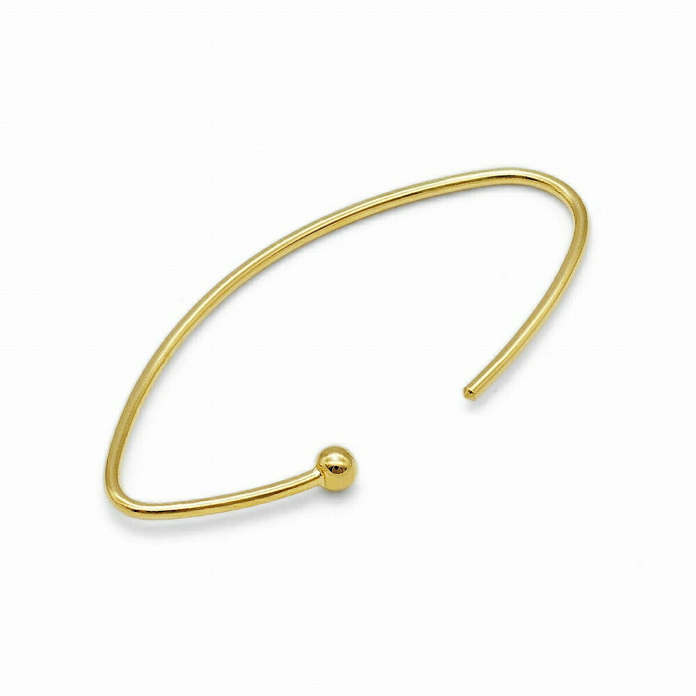 【1個売り】 ピアスパーツ 18金 イエローゴールド フープピアスパーツ マーキス型 線径0.70mm 縦25.0mm|手芸用品 金具 飾り パーツ 部品 K18YG k18 18k 貴金属