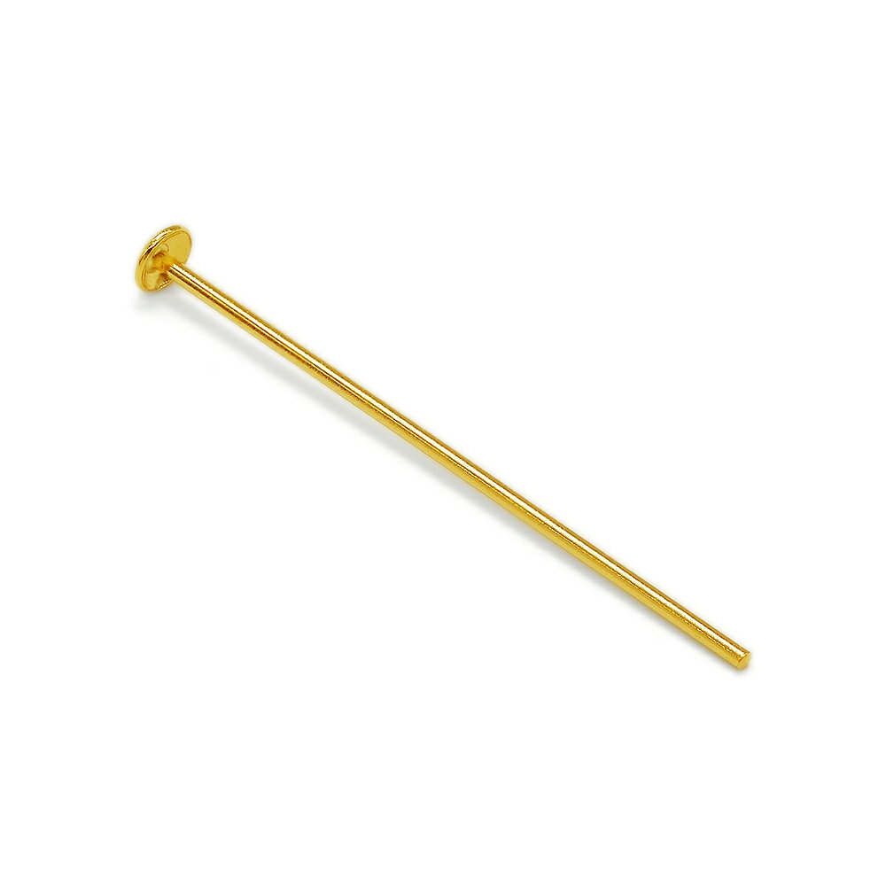 【1個売り】 ピンパーツ 18金 イエローゴールド Tピン 線径0.5mm 長さ20.0mm ぴん 線材｜手芸用品 金具 飾り パーツ 部品 K18YG 18k 貴金属