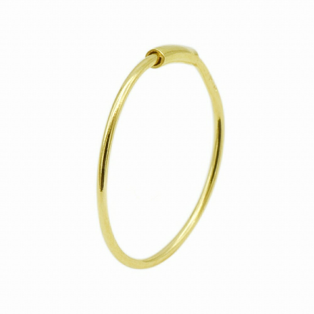 【バラ売り/1個】 ピアス 18金 イエローゴールド ワイヤーフープピアス 幅0.5mm 直径10.0mm|K18YG k18 18k 貴金属 ジュエリー レデ...
