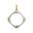 【1個売り】 コイン空枠パーツ 18金 ゴールド PT900 プラチナ コンビ メイプルリーフ金貨1オンス専用 ペンダントトップ枠 ビス止め式 フレームパーツ|...