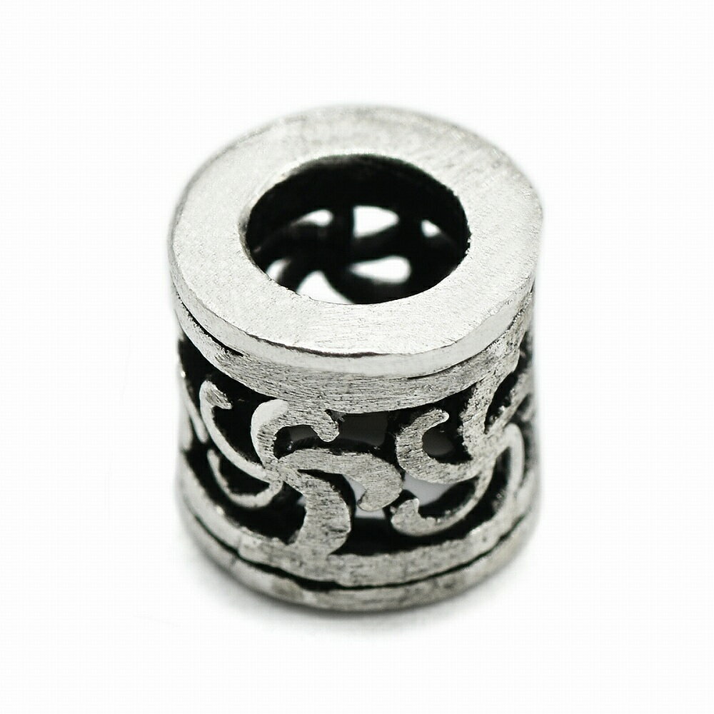 革紐 シカ紐 シルバー925 シルバービーズ付き鹿革ひも 平紐 幅3.0mm 長さ100cm チョコレート こげ茶色｜手芸用品 金具 飾り パーツ 部品 ネックレス レザーコード 皮紐 皮ひも 銀 Silver