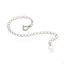 ネックレス用の延長アジャスター PT850 プラチナ 荒喜平(ハート) 幅2.1mm 長さ10cm|鎖 850pt 貴金属 ジュエリー レディース メンズ