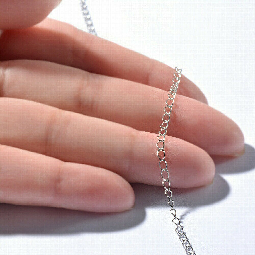 ジュエリー&ネックレス RUBBYのネックレス用の延長アジャスター PT850 プラチナ 荒喜平（たまご） 幅2.1mm 長さ5cm/7cm/10cm｜鎖 850pt 貴金属 ジュエリー レディース メンズ｜アングル3