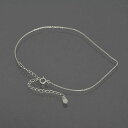 アンクレット チェーン PT850 プラチナ 小豆チェーン 幅0.8mm 長さ24cm|鎖 850pt 貴金属 ジュエリー レディース メンズ