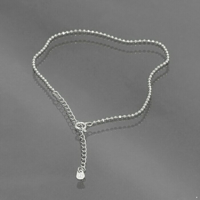 アンクレット チェーン PT850 プラチナ カットボールチェーン 幅1.5mm 長さ24cm|鎖 850pt 貴金属 ジュエリー レディース メンズ