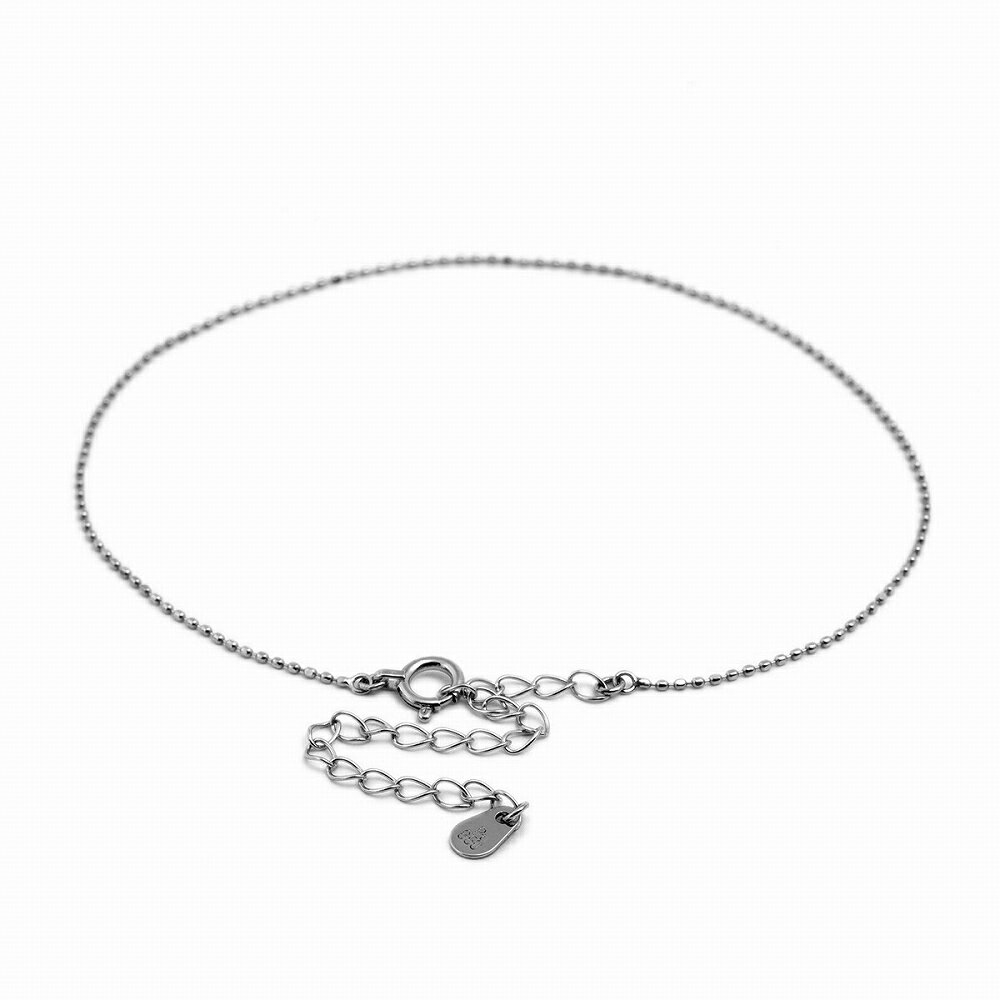 アンクレット チェーン PT850 プラチナ カットボールチェーン 幅0.8mm 長さ24cm|鎖 850pt 貴金属 ジュエリー レディース メンズ