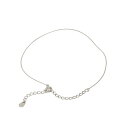 アンクレット チェーン PT850 プラチナ 2面カット喜平チェーン 幅0.6mm 長さ24cm|鎖 850pt 貴金属 ジュエリー レディース メンズ