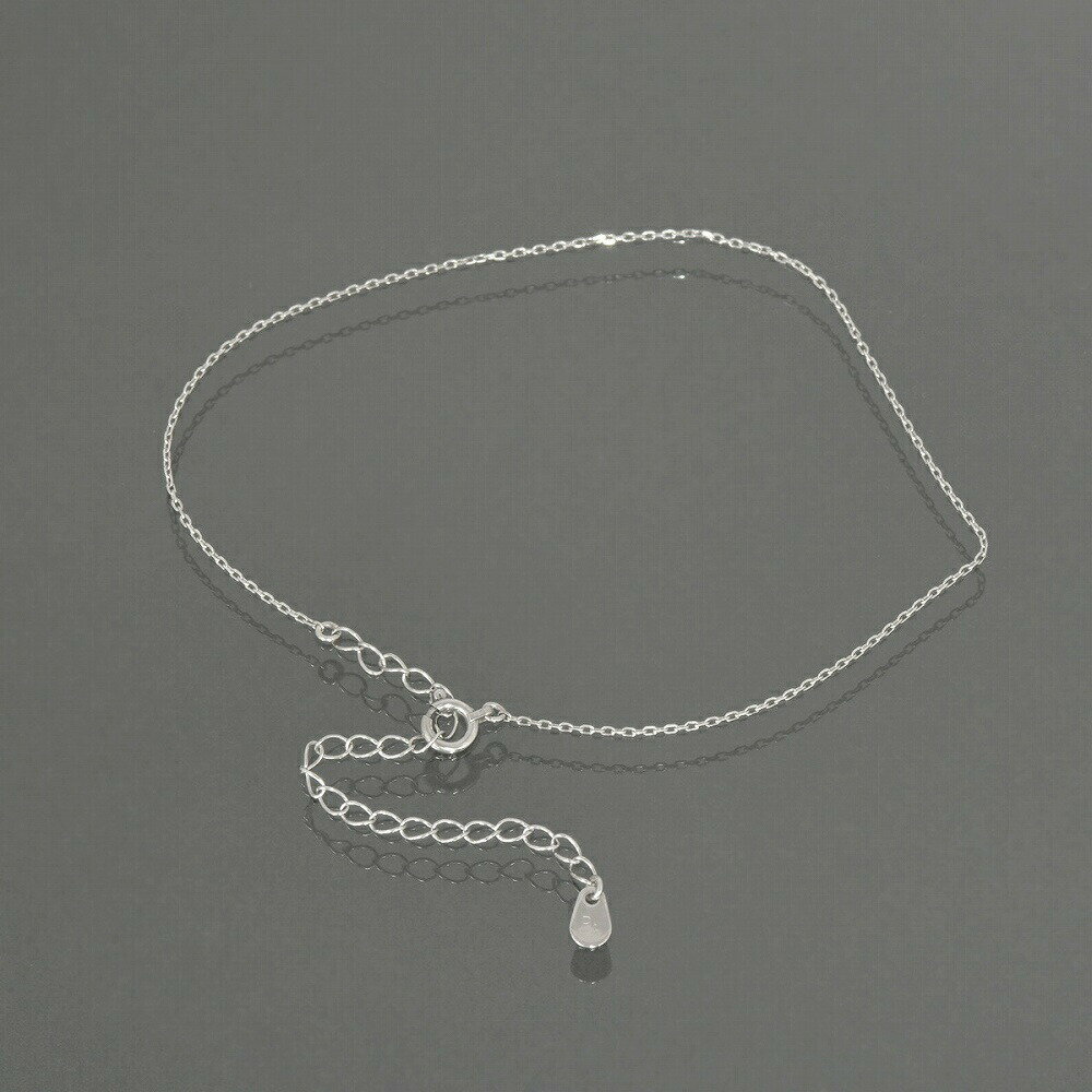 アンクレット チェーン PT850 プラチナ 4面カット小豆チェーン 幅0.8mm 長さ24cm|鎖 850pt 貴金属 ジュエリー レディース メンズ