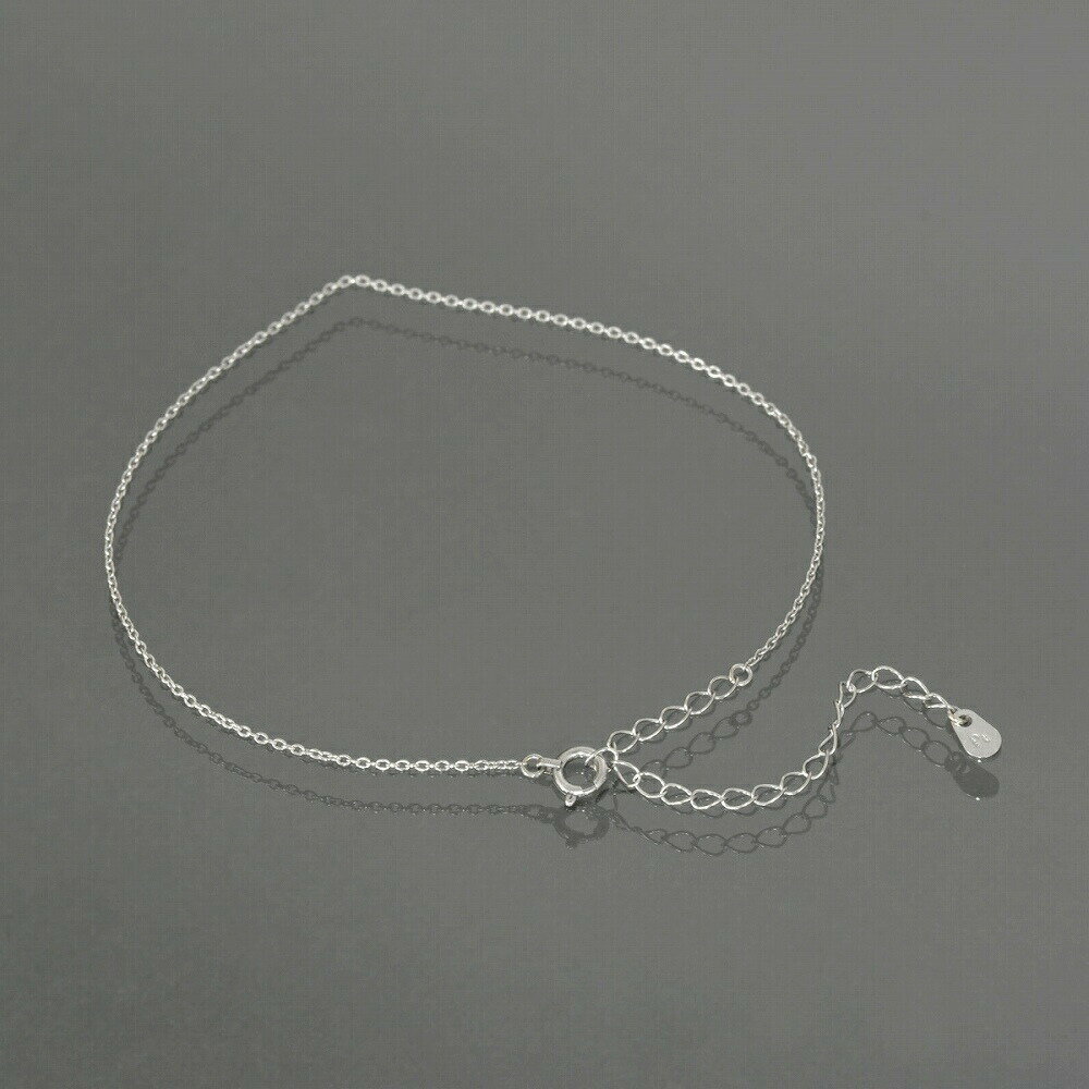 アンクレット チェーン PT850 プラチナ 小豆チェーン 幅1.0mm 長さ24cm|鎖 850pt 貴金属 ジュエリー レディース メンズ