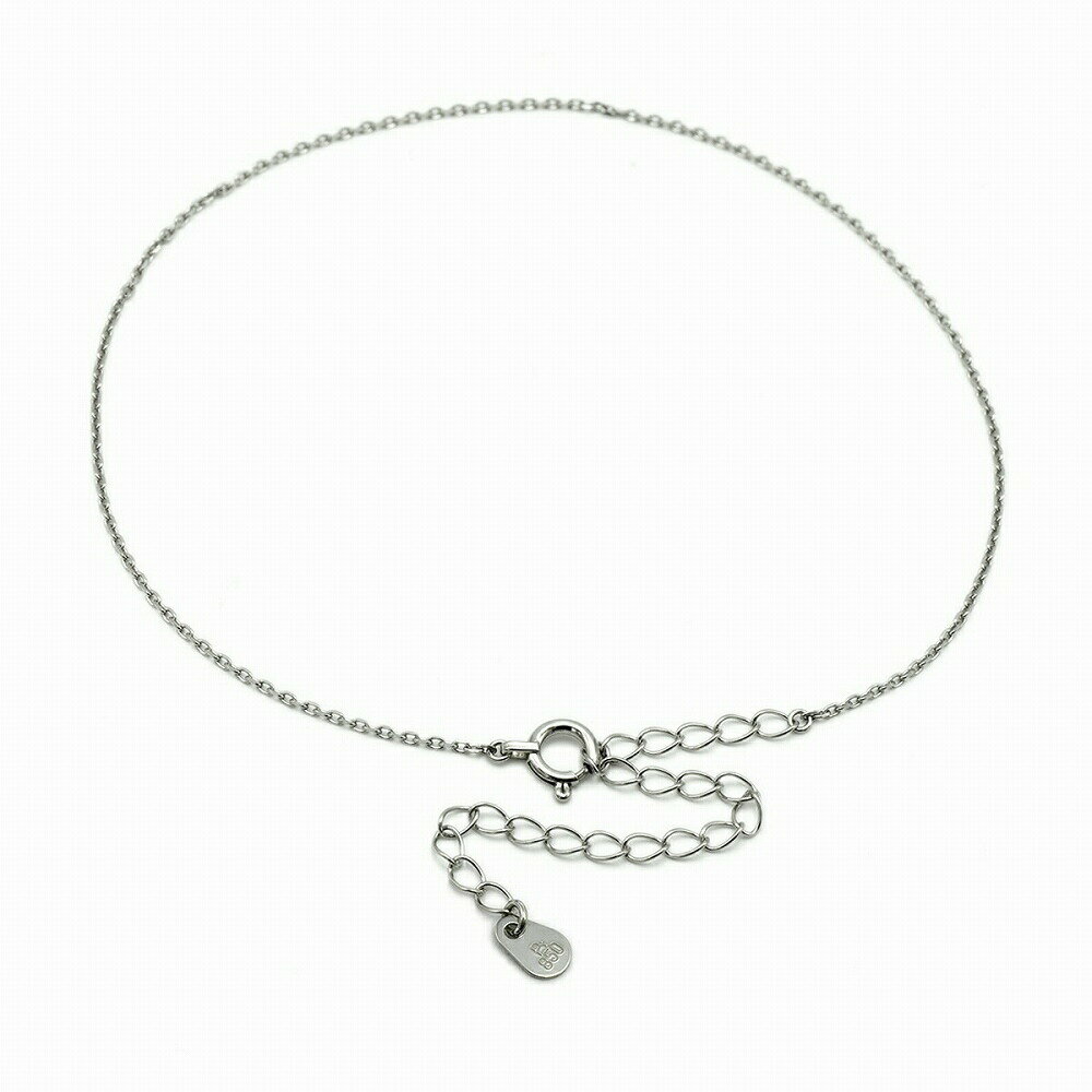 アンクレット チェーン PT850 プラチナ 4面カット小豆チェーン 幅1.0mm 長さ24cm|鎖 850pt 貴金属 ジュエリー レディース メンズ