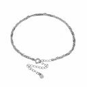 アンクレット チェーン PT850 プラチナ スクリューチェーン 幅2.4mm 長さ24cm|鎖 850pt 貴金属 ジュエリー レディース メンズ