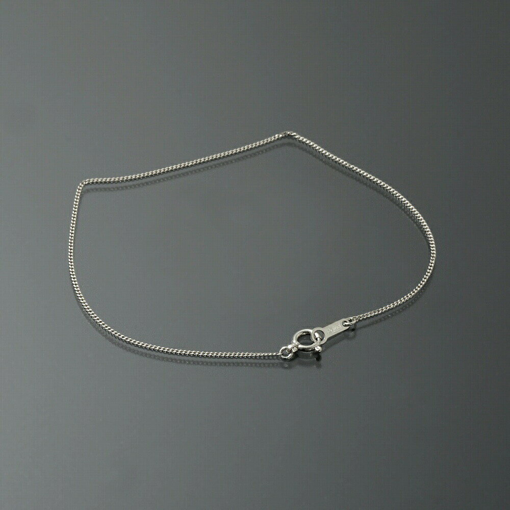 ブレスレット チェーン PT850 プラチナ 2面カット喜平チェーン 幅0.8mm 長さ20cm｜鎖 850pt 貴金属 ジュエリー レディース メンズ(4.0)