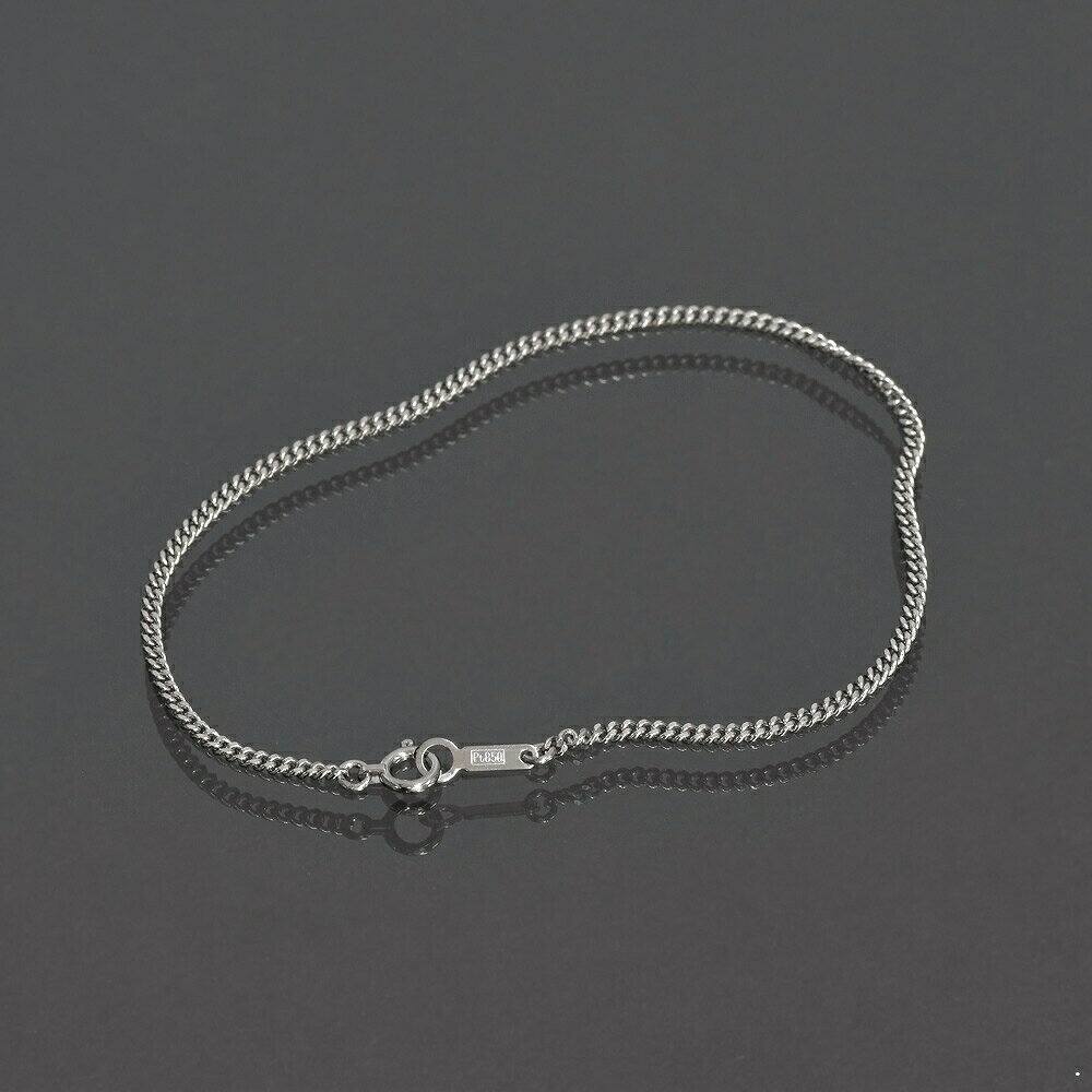 ブレスレット チェーン PT850 プラチナ 2面カット喜平チェーン 幅2.1mm 長さ16cm｜鎖 850pt 貴金属 ジュエリー レディース メンズ