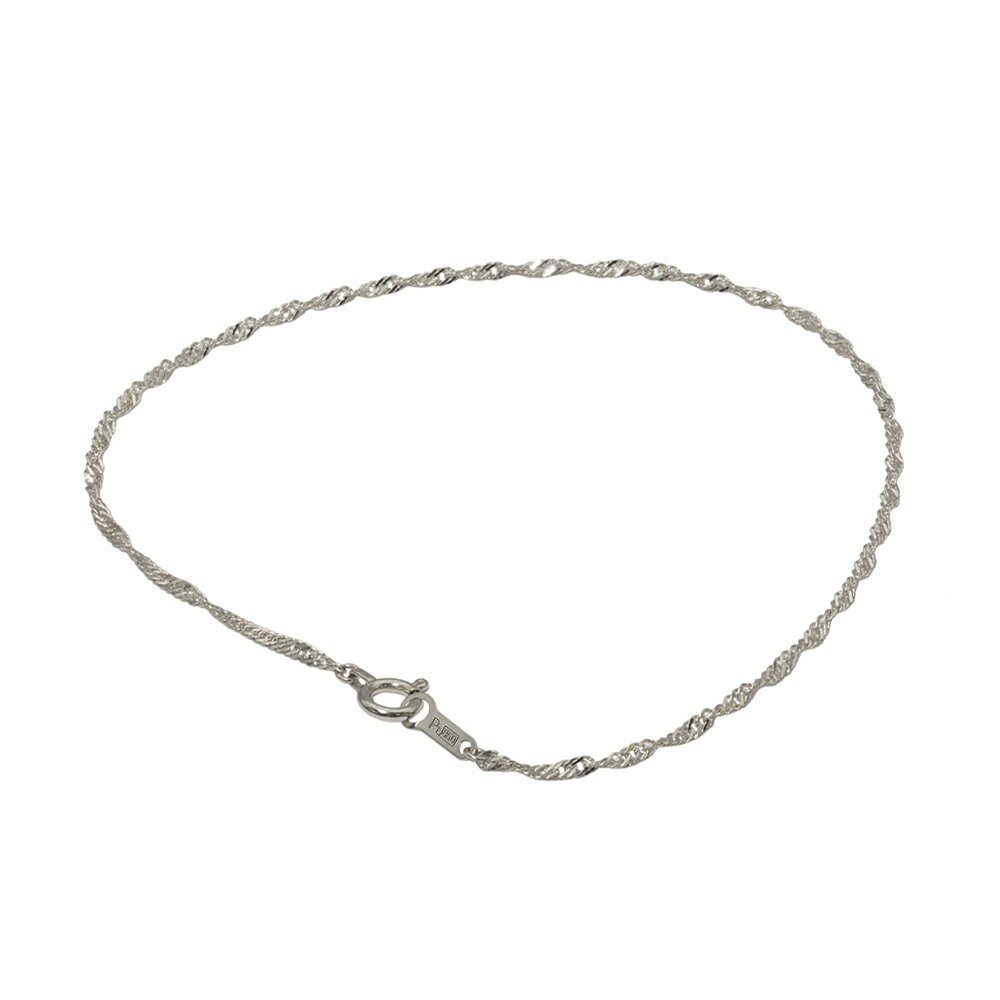 ブレスレット チェーン PT850 プラチナ スクリューチェーン 幅1.6mm 長さ19cm|鎖 850pt 貴金属 ジュエリー レディース メンズ