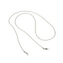 メガネチェーン PT850 プラチナ サイドカットロングロールチェーン(筒型) 幅2.1mm 長さ70cm 眼鏡チェーン|鎖 850pt 貴金属 ジュエリー レ...