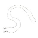 メガネチェーン PT850 プラチナ ベネチアンチェーン(Wドーナツ型) 幅0.7mm 長さ70cm 眼鏡チェーン|鎖 850pt 貴金属 ジュエリー レディー...