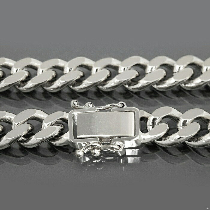 ネックレス チェーン PT850 プラチナ 2面カット喜平チェーン 幅8.5mm 長さ60cm|チェーンのみ だけ 鎖 850pt 貴金属 ジュエリー メンズ