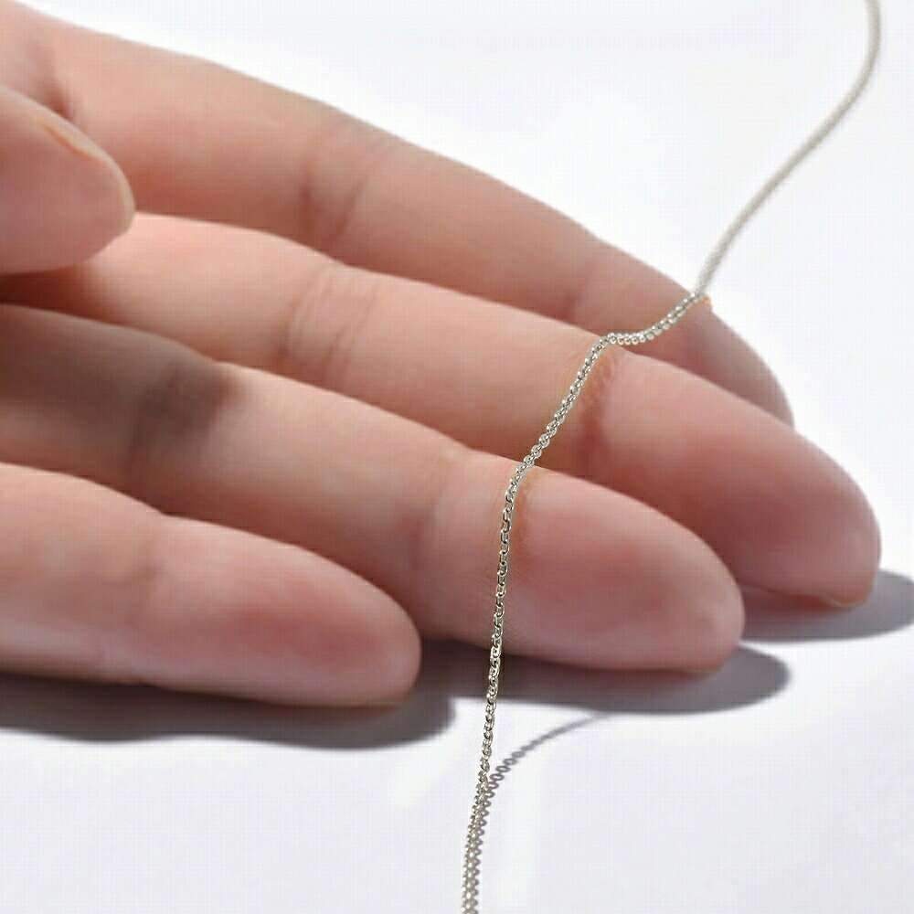 ジュエリー&ネックレス RUBBYのネックレス チェーン PT850 プラチナ フラット小豆チェーン 幅0.7mm 長さ55cm｜ネックレスチェーン チェーンネックレス チェーンのみ だけ 鎖 850pt 貴金属 ジュエリー レディース メンズ｜アングル3