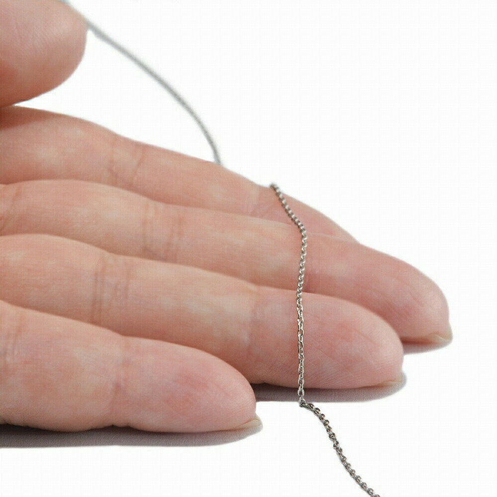 ジュエリー&ネックレス RUBBYのネックレス チェーン PT850 プラチナ 小豆チェーン 幅1.0mm 長さ55cm｜ネックレスチェーン チェーンネックレス チェーンのみ だけ 鎖 850pt 貴金属 ジュエリー レディース メンズ｜アングル3