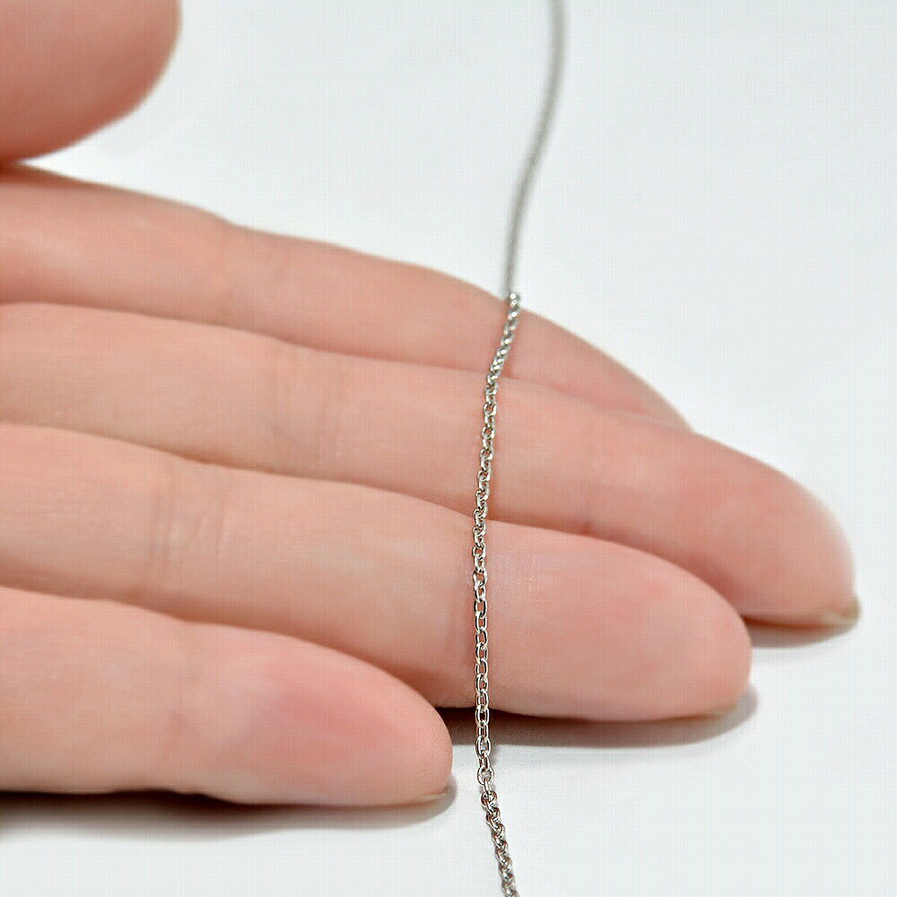 ジュエリー&ネックレス RUBBYのネックレス チェーン PT850 プラチナ 小豆チェーン 幅1.3mm 長さ70cm｜ネックレスチェーン チェーンネックレス チェーンのみ だけ 鎖 850pt 貴金属 ジュエリー レディース メンズ｜アングル3