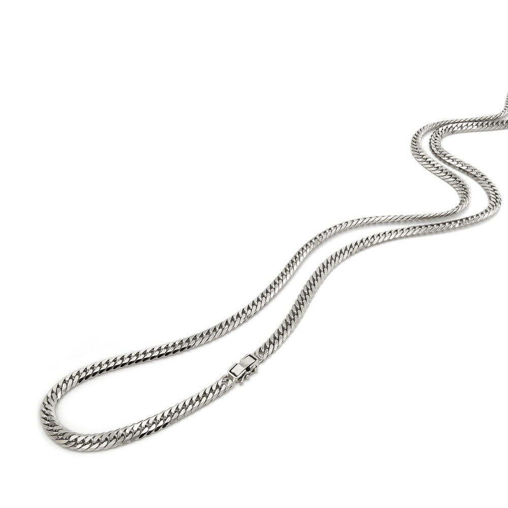 ネックレス チェーン PT850 プラチナ 6面カットダブル喜平チェーン 幅5.2mm 長さ90cm|チェーンのみ だけ 鎖 850pt 貴金属 ジュエリー メ...