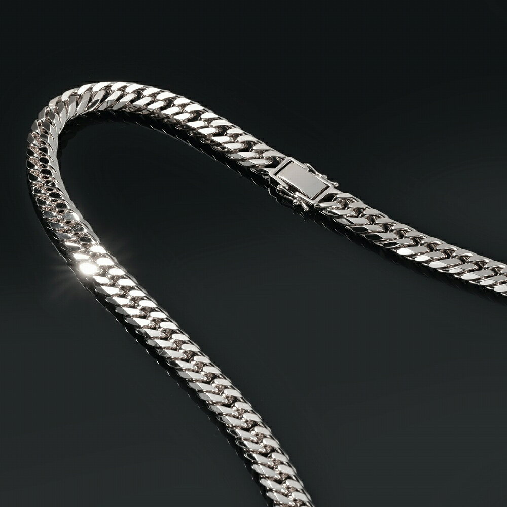 ネックレス チェーン PT850 プラチナ 6面カットダブル喜平チェーン 幅10.0mm 長さ60cm|チェーンのみ だけ 鎖 850pt 貴金属 ジュエリー ...