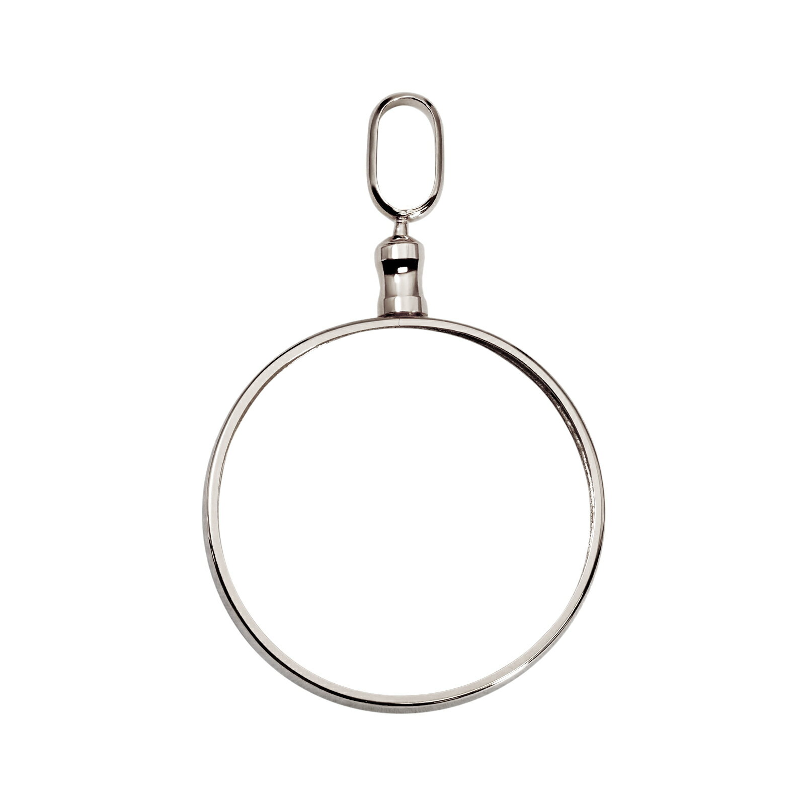 【1個売り】 コイン空枠パーツ PT850 プラチナ メイプルリーフプラチナ貨1オンス専用 ペンダントトップ枠 ネジ止め式 フレームパーツ|手芸用品 金具 飾り...