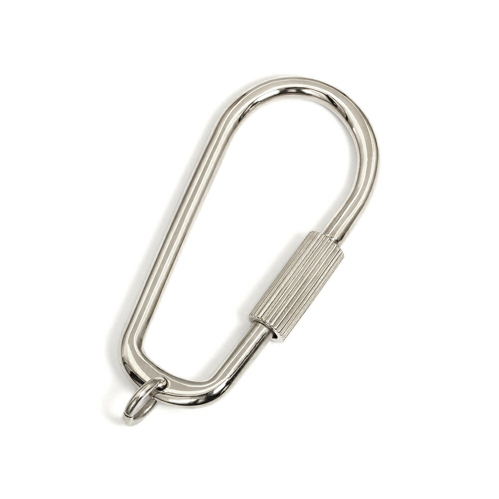 【1個売り】 留め具 PT900 プラチナ ネジ式キーホルダーパーツ 縦37.0mm 横17.0mm カラビナ|手芸用品 金具 飾り パーツ 部品 900pt ...