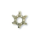【1個売り】 石枠 PT900 プラチナ 6本ティファニータイプ爪空枠 8厘石用 石座 台座 シャトン|手芸用品 金具 飾り パーツ 部品 900pt 貴金属